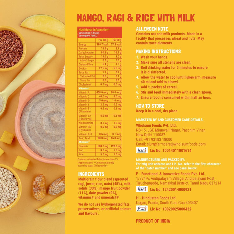 Slurrp Farm Cereal Cereal Trial Packs Combo (Pack of 6)