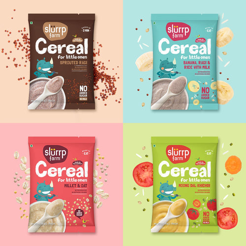 Slurrp Farm Cereal Cereal Trial Packs Combo (Pack of 4)