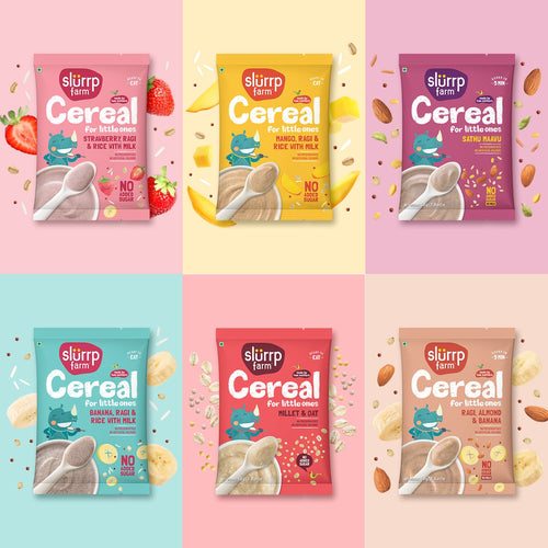 Slurrp Farm Cereal Cereal Trial Packs Combo (Pack of 6)