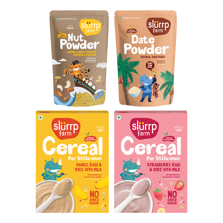 Slurrp Farm Fruity Cereal & Sweeteners Combo