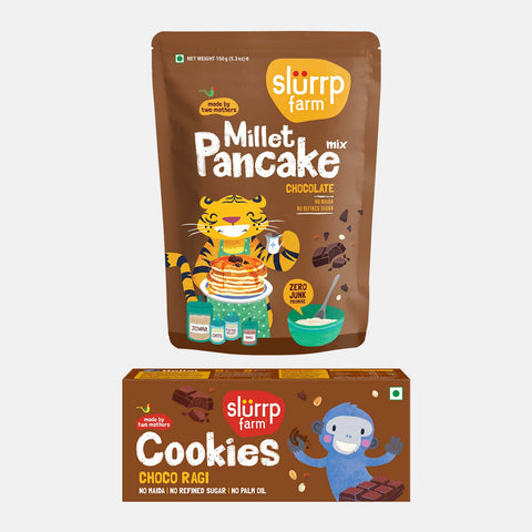 Choco Ragi Cookies & Chocolate Millet Pancake Combo