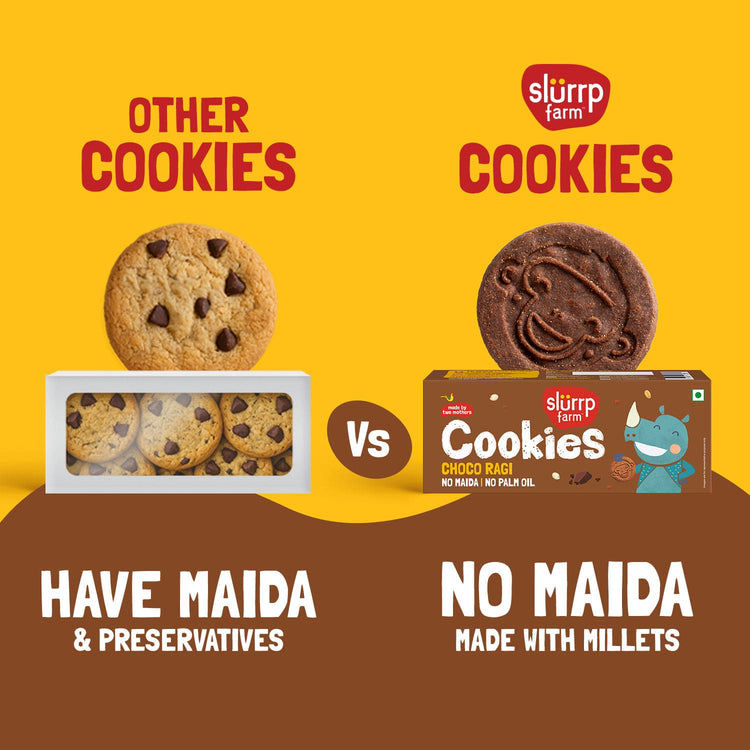 Slurrp Farm Cookies Choco Ragi Cookies | Yummy Multigrain Biscuits