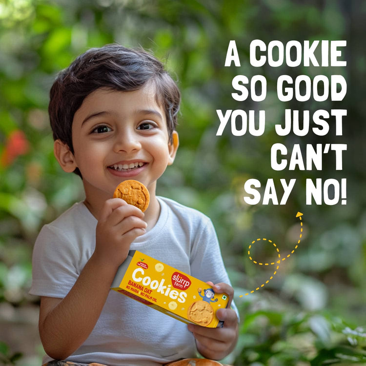 Slurrp Farm Cookies Choco Ragi and Banana Oat Cookies Combo Pack of 4