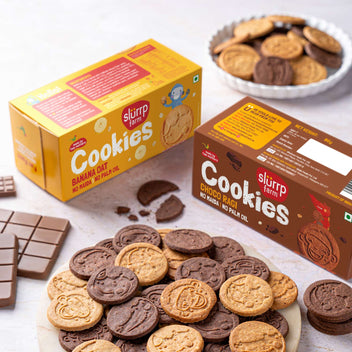 Slurrp Farm Choco Ragi and Banana Oat Cookies Combo Pack of 2