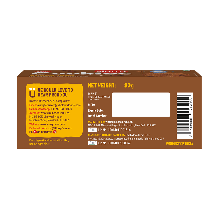 Slurrp Farm Choco Ragi and Banana Oat Cookies Combo Pack of 2