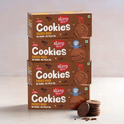 Slurrp Farm Cookies Choco Ragi Cookies Combo Pack of 4