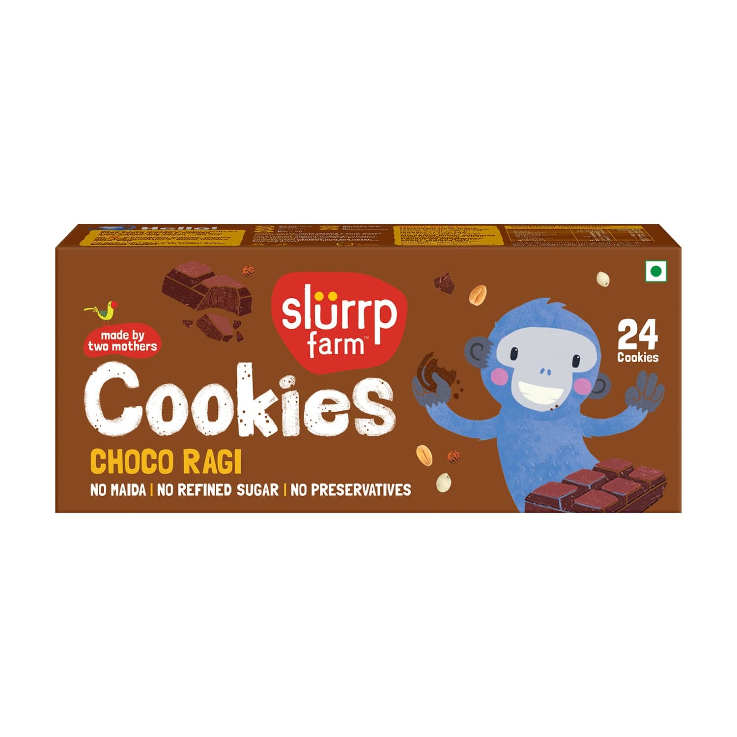 Slurrp Farm No Maida No Refined Sugar Choco Ragi Cookies | Healthy Multigrain Cookies