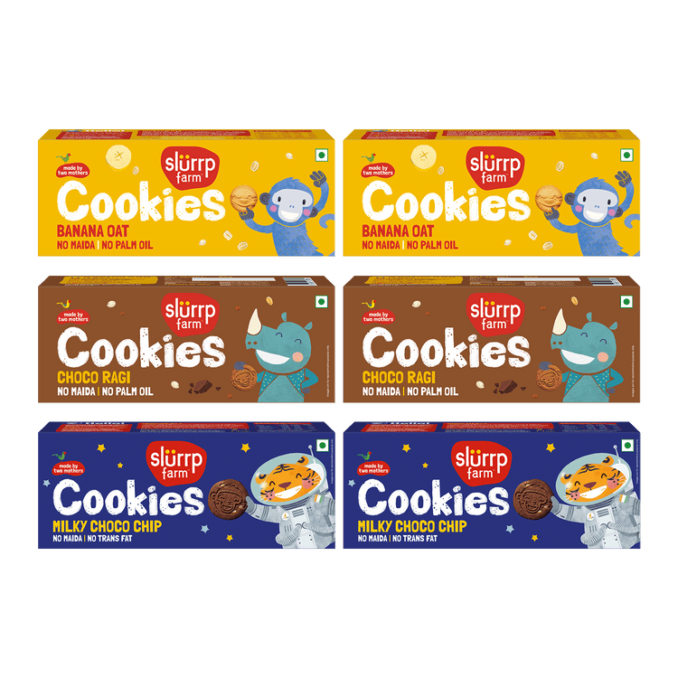 Slurrp Farm Cookies Mega Variety Pack – Pack of 6