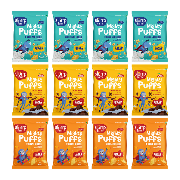 Slurrp Farm Puffs Combo- Pack of 12