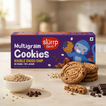 Slurrp Farm Cookies Double Choco Chip Cookies I Yummy Multigrain Biscuits