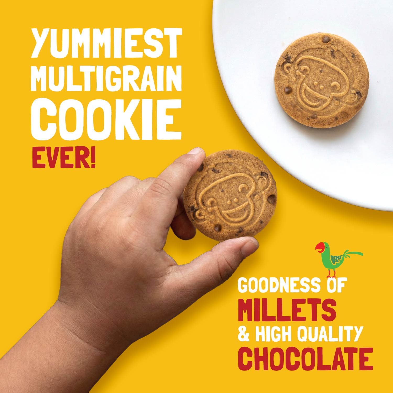 Slurrp Farm Cookies Double Choco Chip Cookies I Yummy Multigrain Biscuits