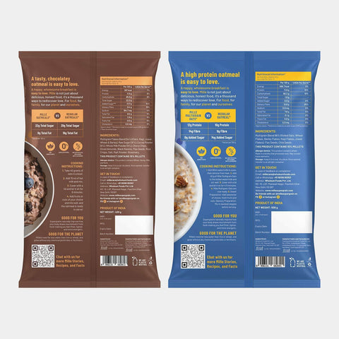 Instant Oats Combo: Mille Chocolate Oats & Mille Multigrain Oats