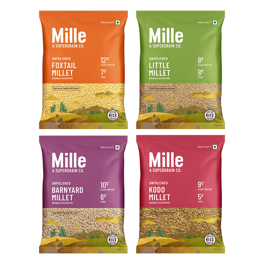 Mille Supergrain Mille All Grains Combo (Rice Substitute) - Pack of 4