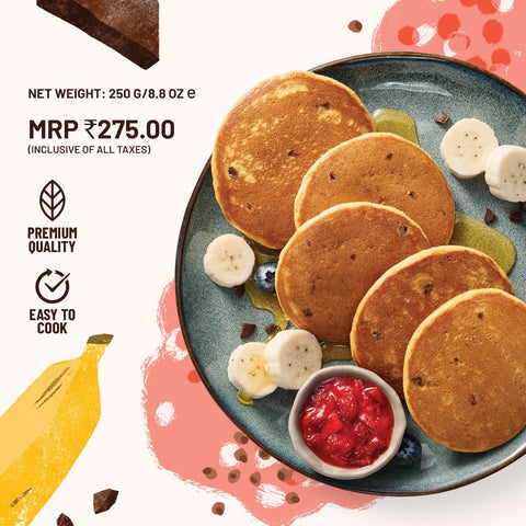 Banana Choco Chip mix | Real Cocoa | No maida, 16g Protein