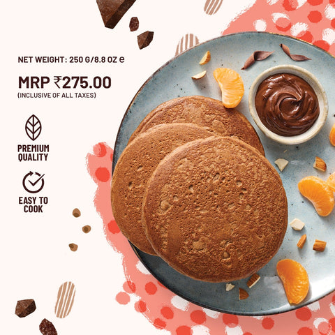 Chocolate Pancake mix | 100% Real cocoa | No Maida, 16g Protein