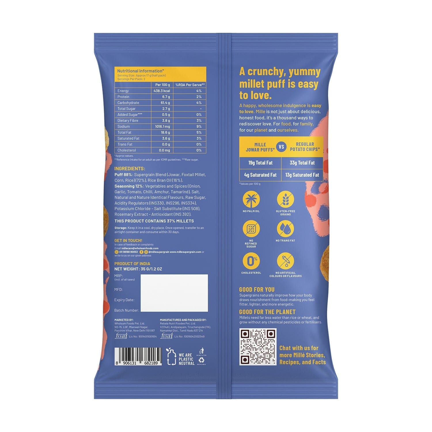 Mille Website Millet Puffs - Magic Masala