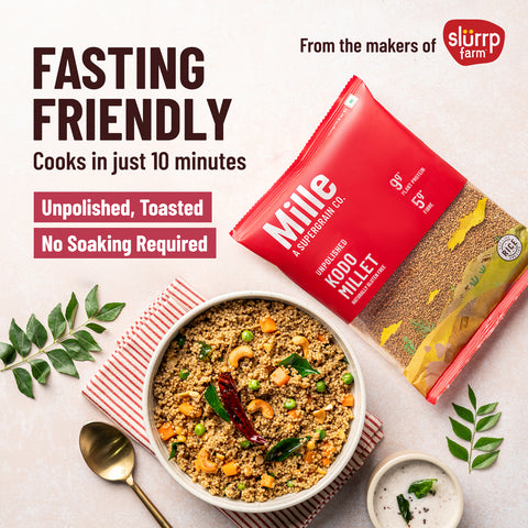 Kodo Millet (Kodra/Arikelu) Fasting Friendly | No Soaking required