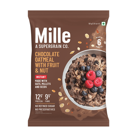 Chocolate Oats with Millets, Flax seeds, Almonds | 100% real cocoa | 50g