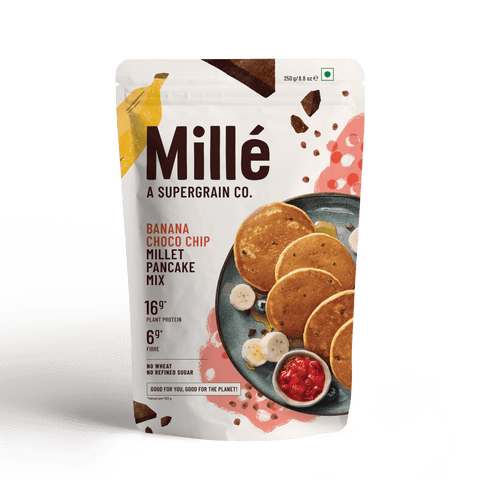 Banana Choco Chip mix | Real Cocoa | No maida, 16g Protein