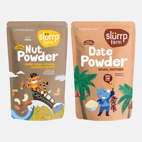 Immunity Booster Combo: Nut Powder & Date Powder | Made with real nuts & Arabian dates