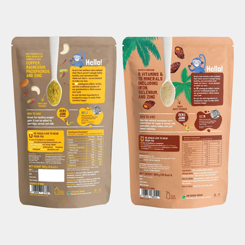 Immunity Booster Combo: Nut Powder & Date Powder | Made with real nuts & Arabian dates