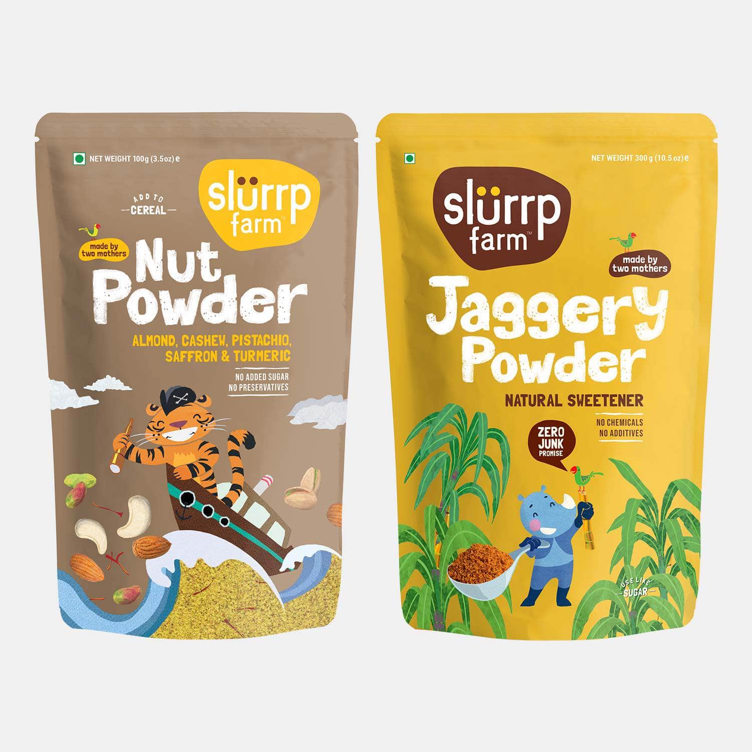 Slurrp Farm wk_wallet pack of 1 100% Natural Jaggery Powder & Nut Powder Combo Immunity Boosters | Winter Superfood |