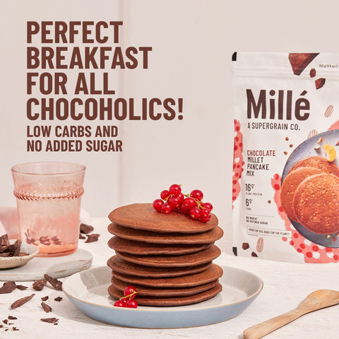 Chocolate Pancake mix | 100% Real cocoa | No Maida, 16g Protein