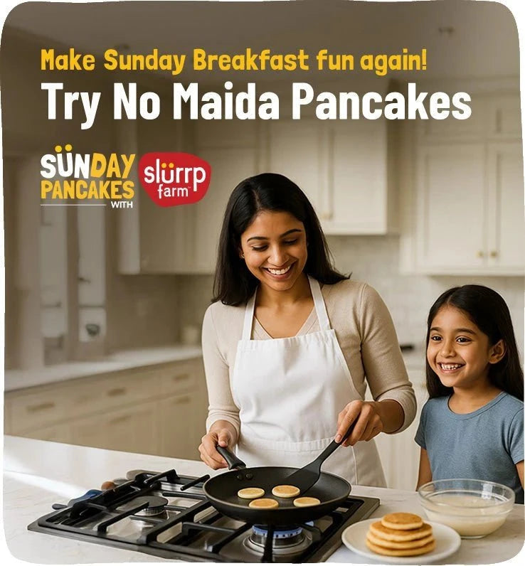 Slurrp Farm millet pancakes for kids – healthy breakfast banner
