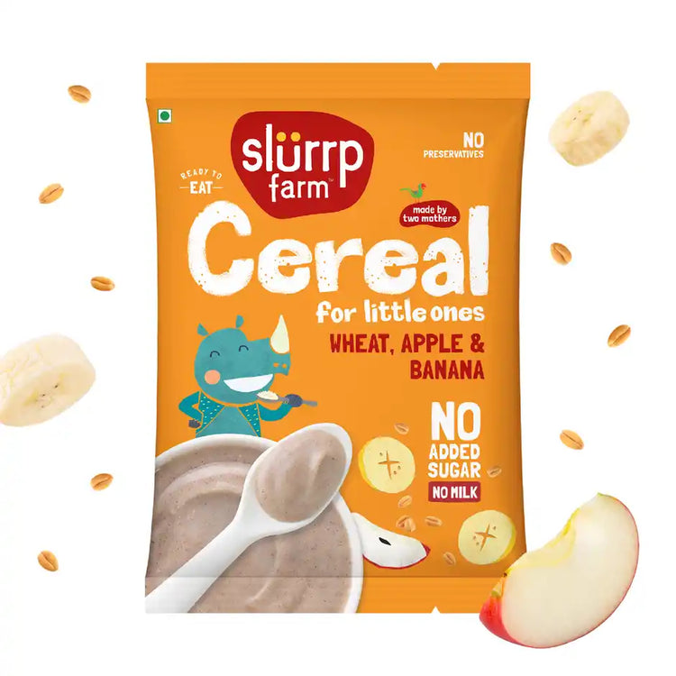 Slurrp Farm Cereal Slurrp Farm Wheat, Apple & Banana Cereal For Little Ones, 50 g