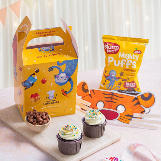 Slurrp Farm Superhero Return Gift Kit | Cupcake