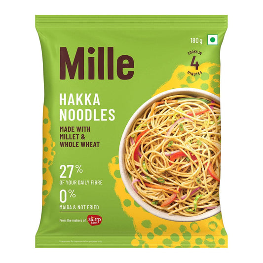 Mille Website Zero Maida Hakka Noodles | Whole wheat + Foxtail Millet | Non-sticky | No Palm Oil