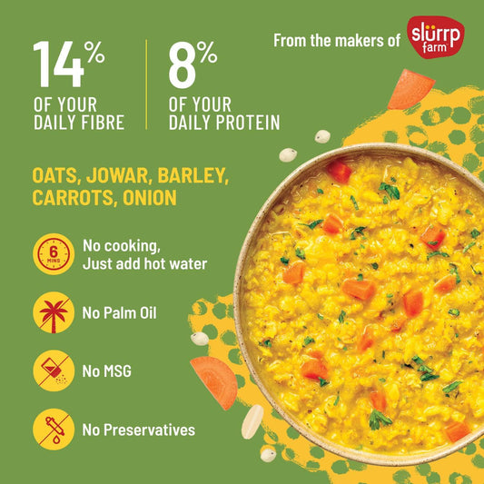 Mille Supergrain Mille Masala Oats+ Jowar with veggies | Instant, No MSG | 14% of your daily Fibre | Healthy evening snack or light meal