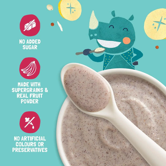 Slurrp Farm Cereal pack of 1 Banana, Ragi and Rice Cereal with Milk
