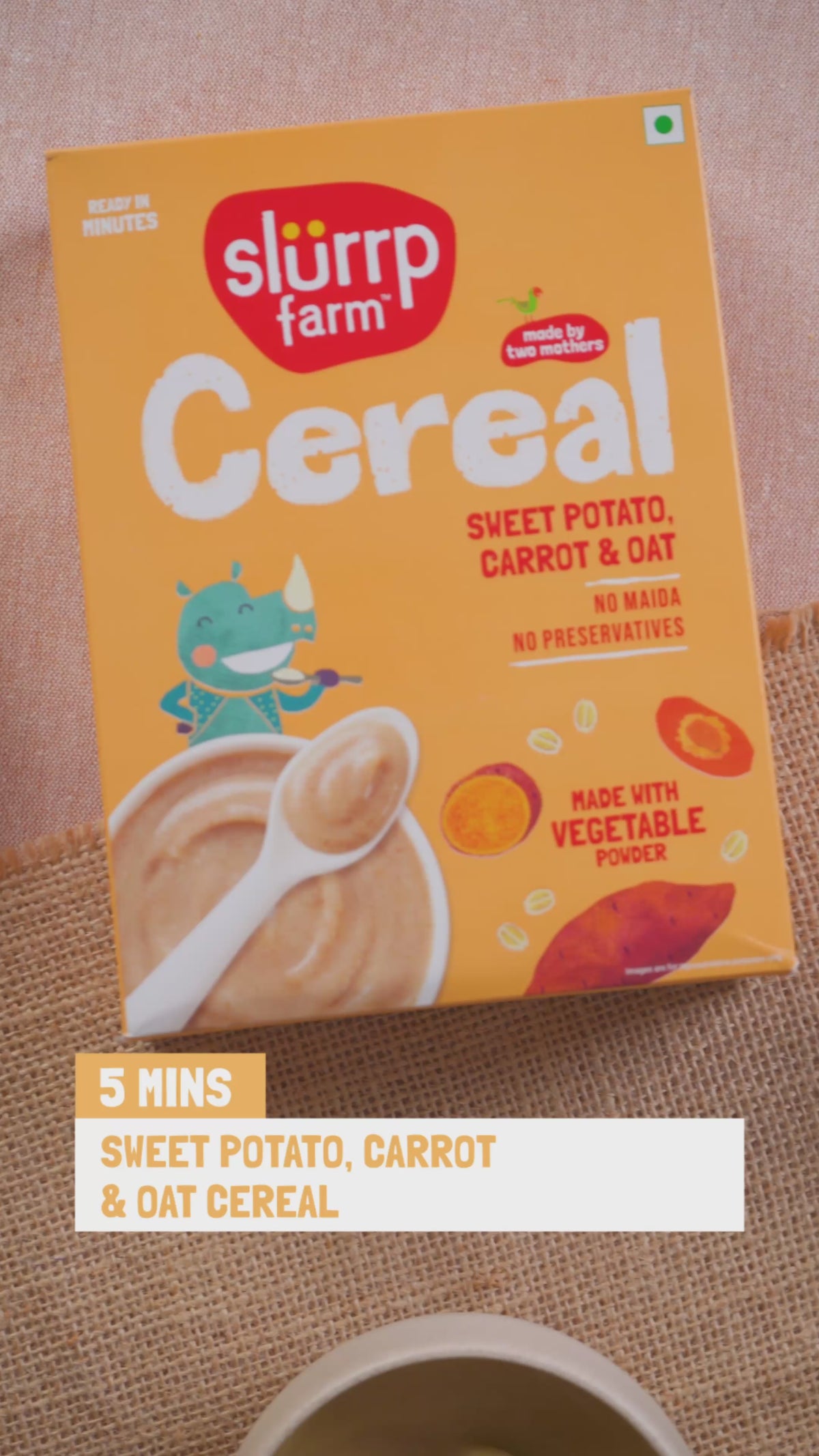 Sweet Potato, Carrot & Oat Cereal with Milk