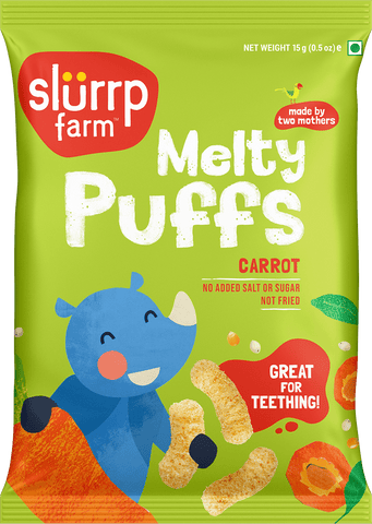 Teething Millet Puffs - Carrot Flavour