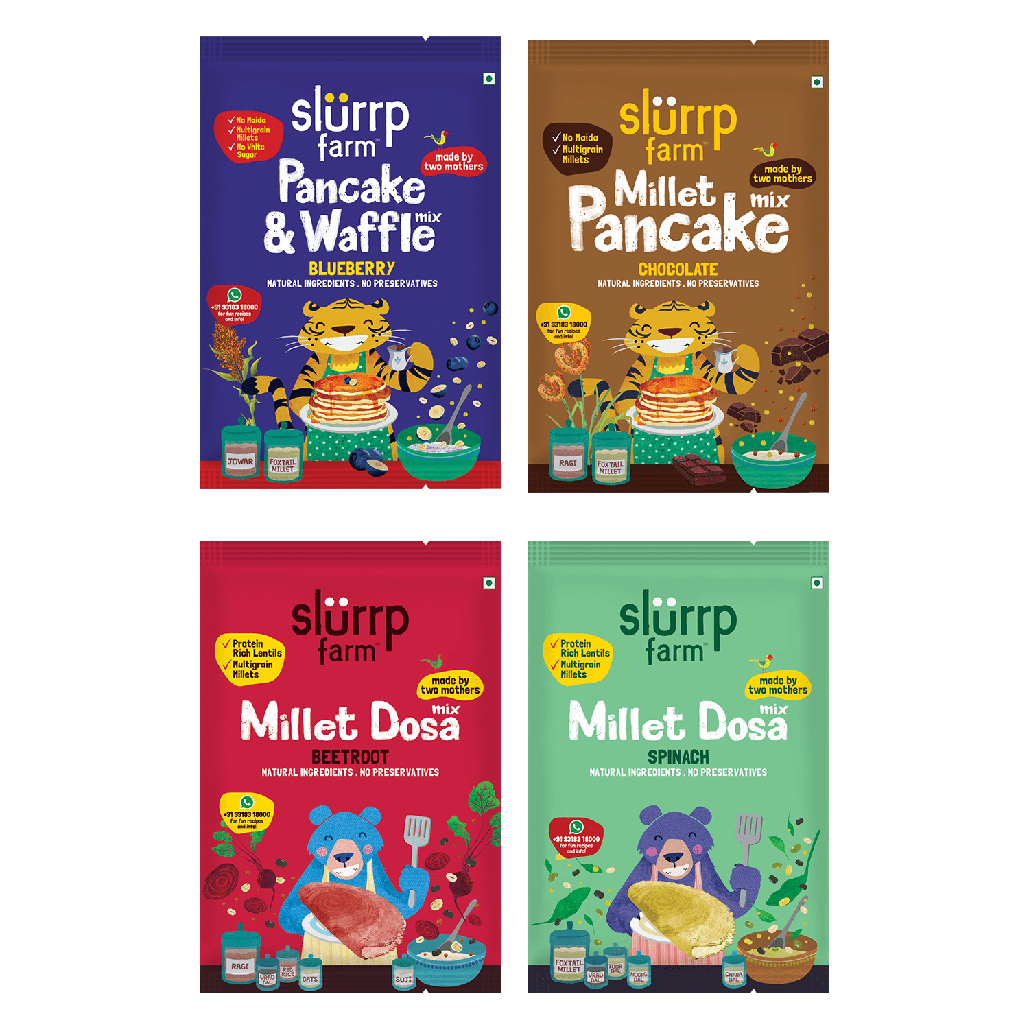 Slurrp Farm Pancakes & Dosas Trial Pack Combo