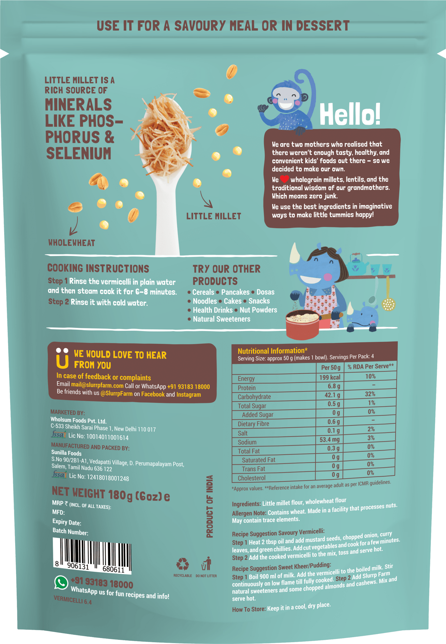 Slurrp Farm Little Millet Vermicelli